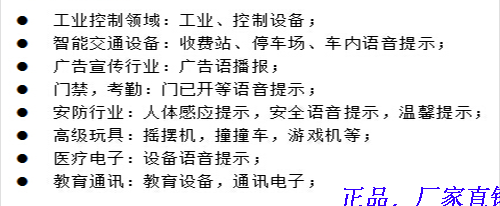 語音芯片應用場合